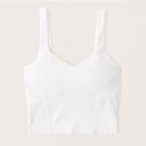 🤍Abercrombie & Fitch White Corset Crop Top Size L🤍